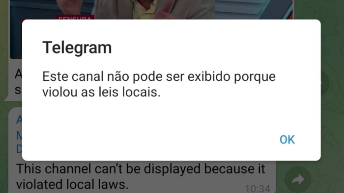 Telegram obedece STF e oculta canais bolsonaristas no Brasil para evitar bloqueio
