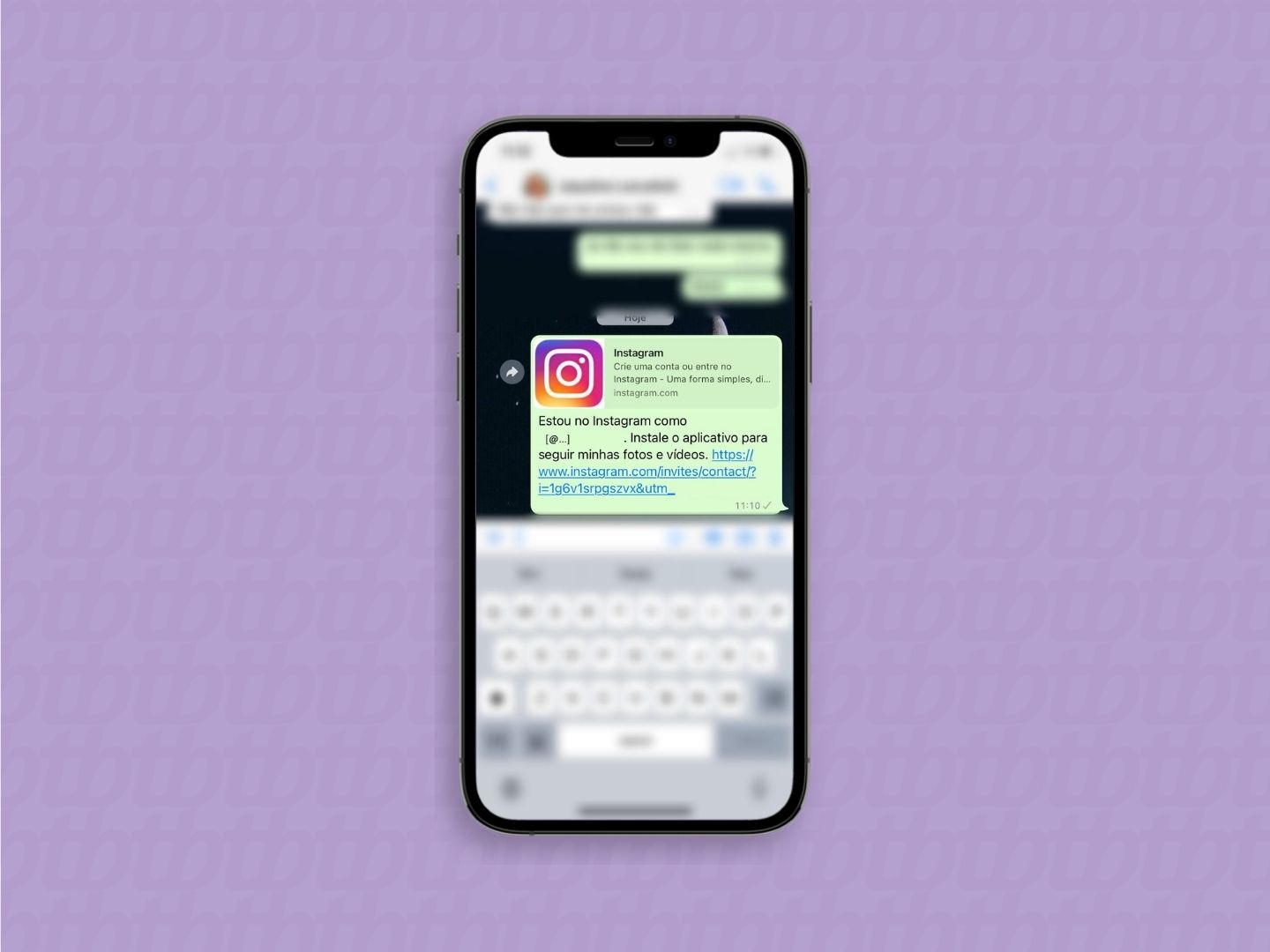 Envie o link como mensagem em outros apps (Imagem: Reprodução/Instagram)