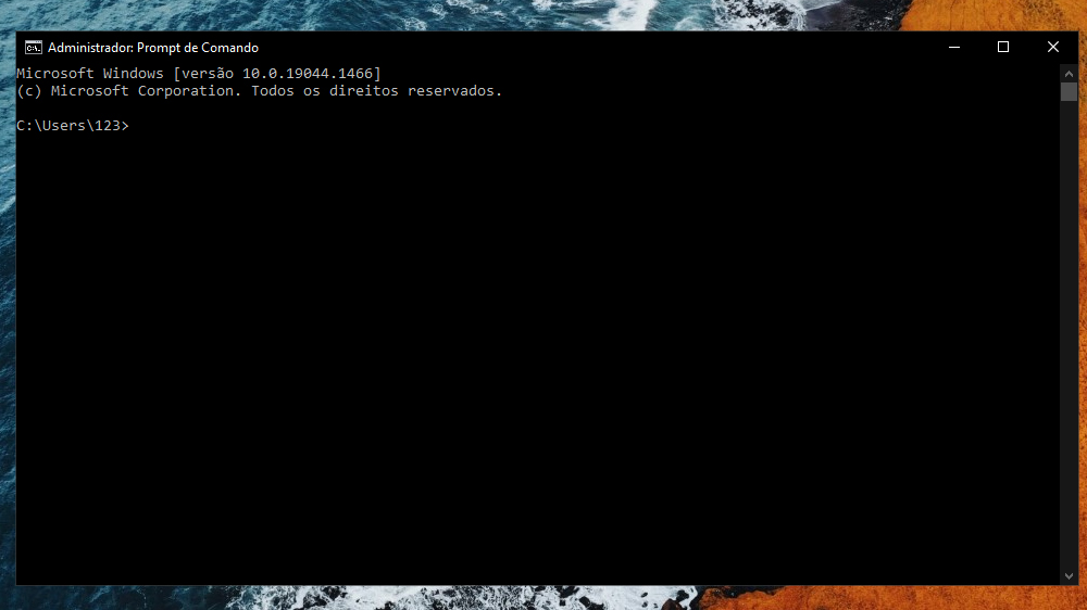Prompt de comando do Windows 10 (Imagem: Reprodução/Windows 10)