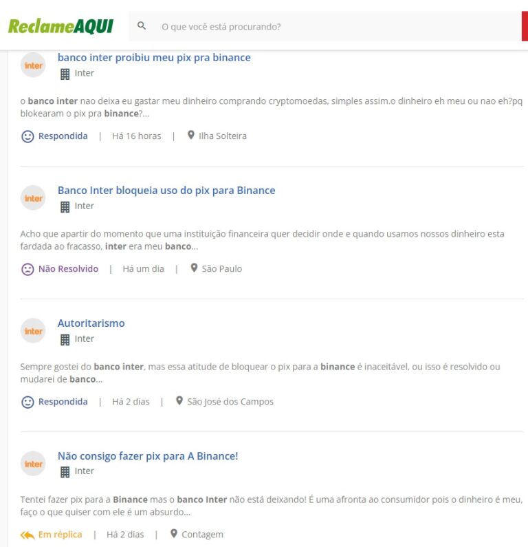 Inter e Nubank bloqueiam Pix para Binance? Clientes reclamam, mas ...
