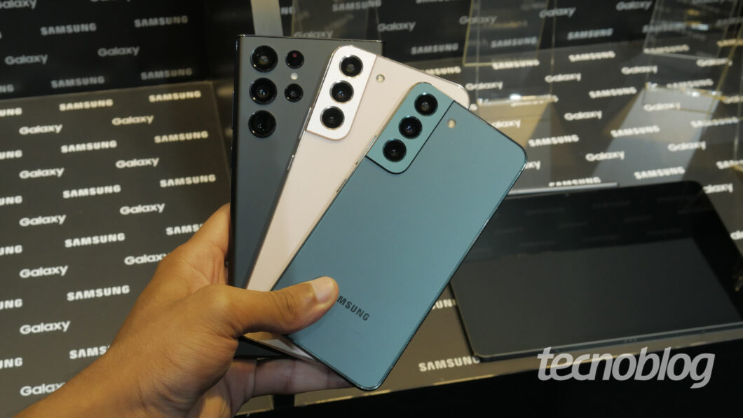 Samsung Galaxy S22, S22+ e S22 Ultra são revelados ao público brasileiro (Imagem: Darlan Helder/Tecnoblog)