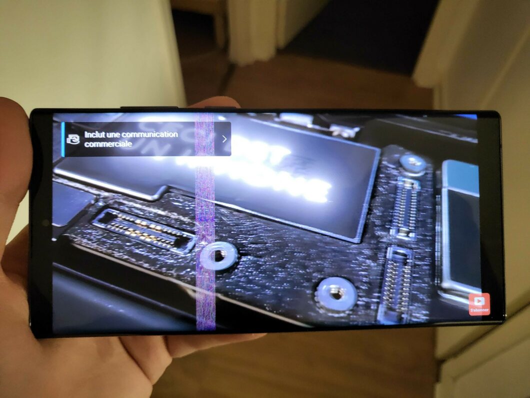 Falha na tela do Galaxy S22 Ultra com Exynos 2200 (Imagem: Reprodução/Reddit)