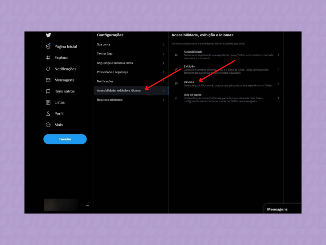 Como mudar o idioma do Twitter no navegador / Twitter / Reprodução