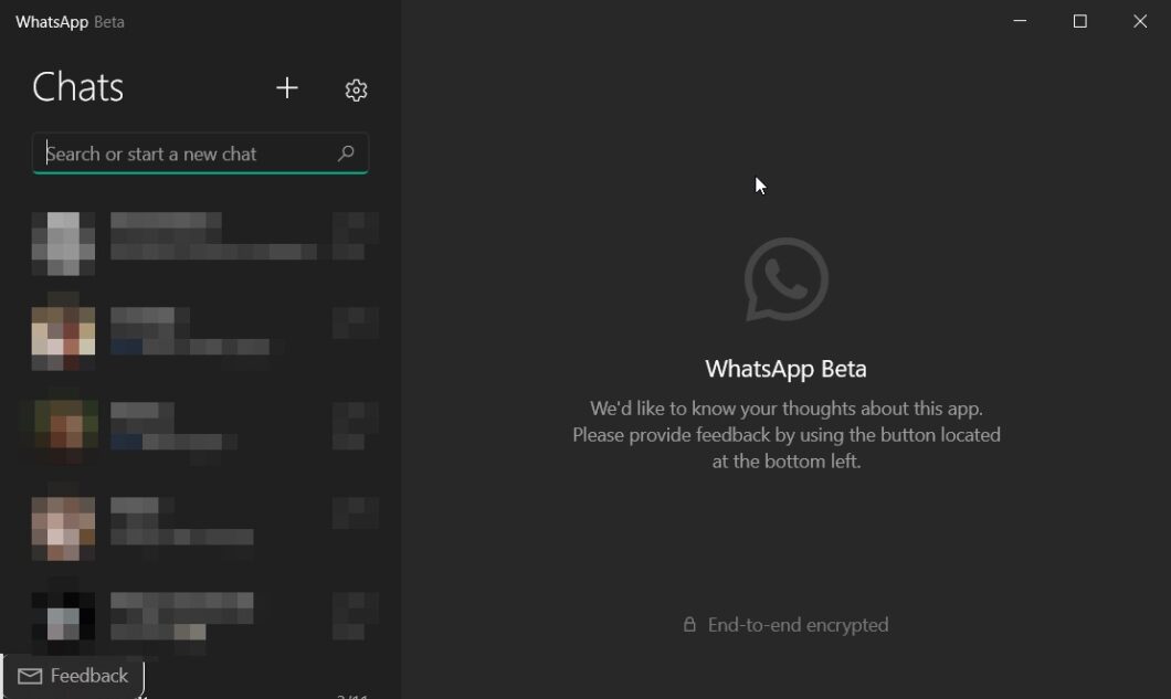 Nova versão do WhatsApp UWB traz melhorias no modo escuro (Imagem: Reprodução/Windows Latest)