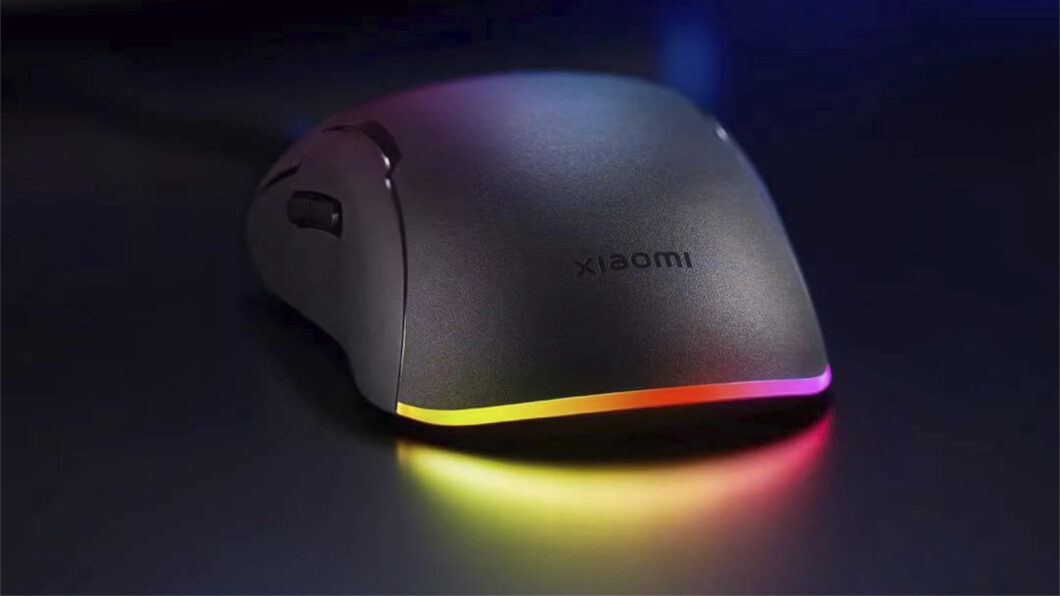 Mouse gamer da <a href='https://meuspy.com/tag/Xiaomi-espiao'>Xiaomi</a> tem luzes coloridas (RGB) (Imagem: Divulgação)