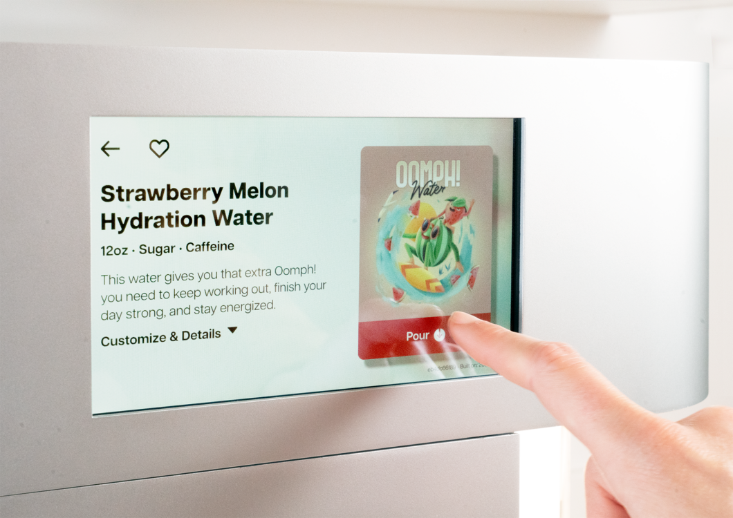 Drinks are selected on Cana One's touchscreen panel (Image: Disclosure/Cana)