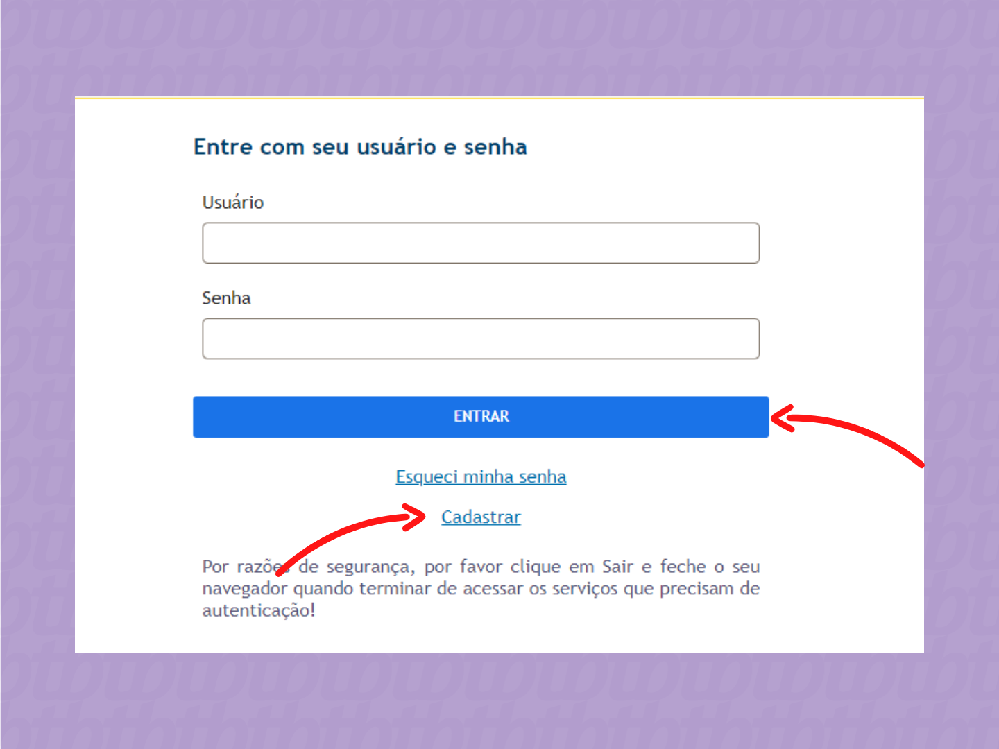 screenshot cadastro site correios