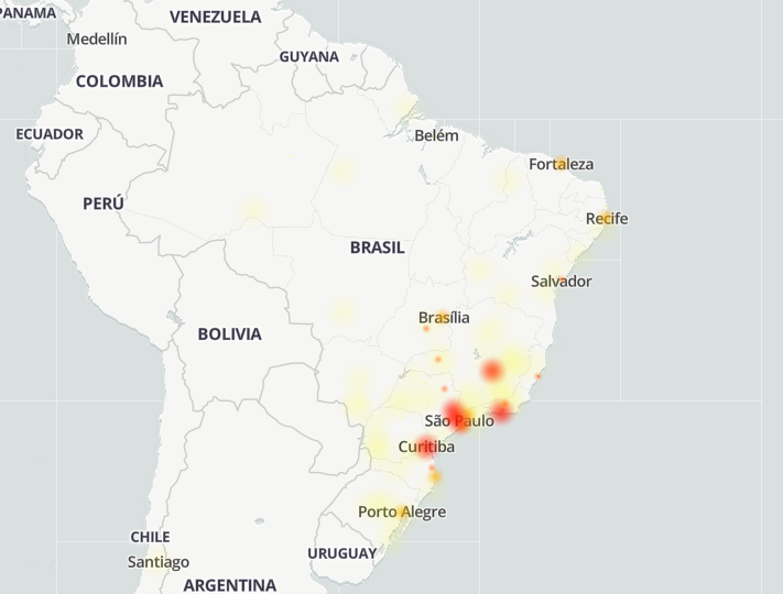 Mapa mostra cidades com mais reclamações sobre problema no Itaú