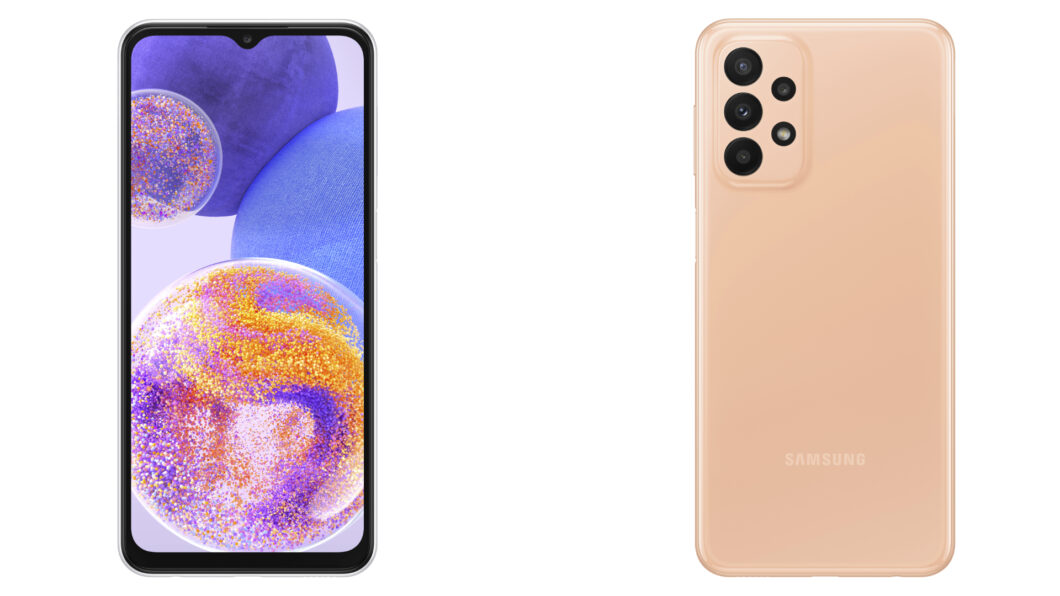 Galaxy A23 tem câmera quádrupla de 50 megapixels (Imagem: Divulgação/Samsung)