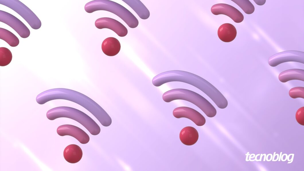 Símbolos de internet Wi-Fi sem fio