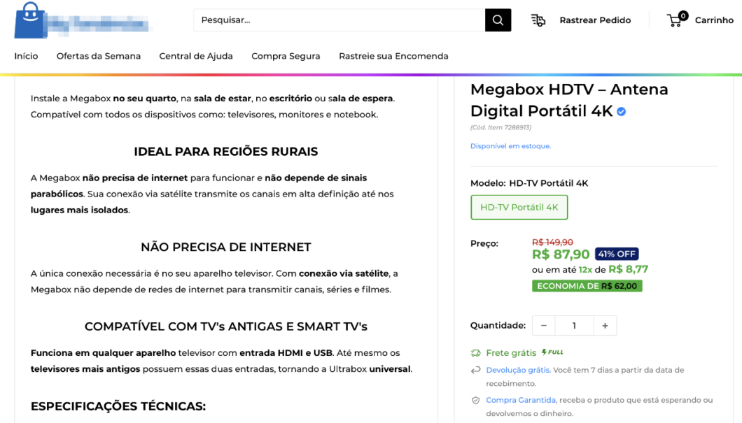 Megabox HDTV ostenta 2 mil canais sem internet (mas é só antena de