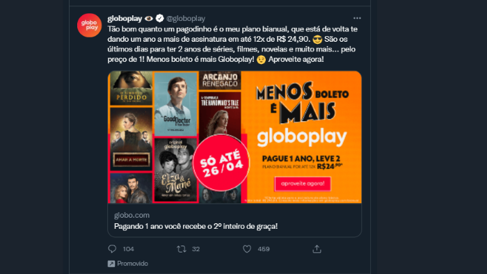 Globo passa a segmentar publicidade no Globoplay