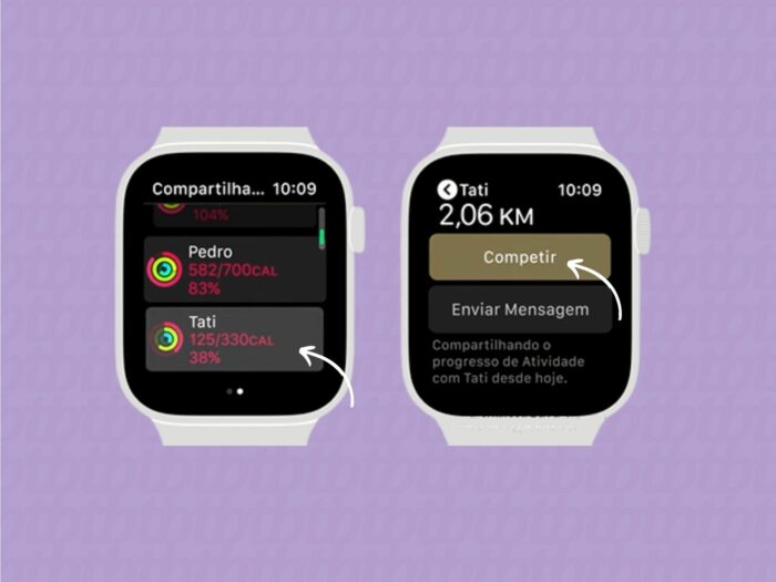 Convide para uma competição pelo Apple Watch (Imagem: Divulgação/Apple)