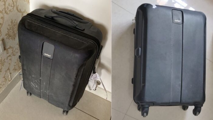 Exchanged suitcases (image: Nandan Kumar)