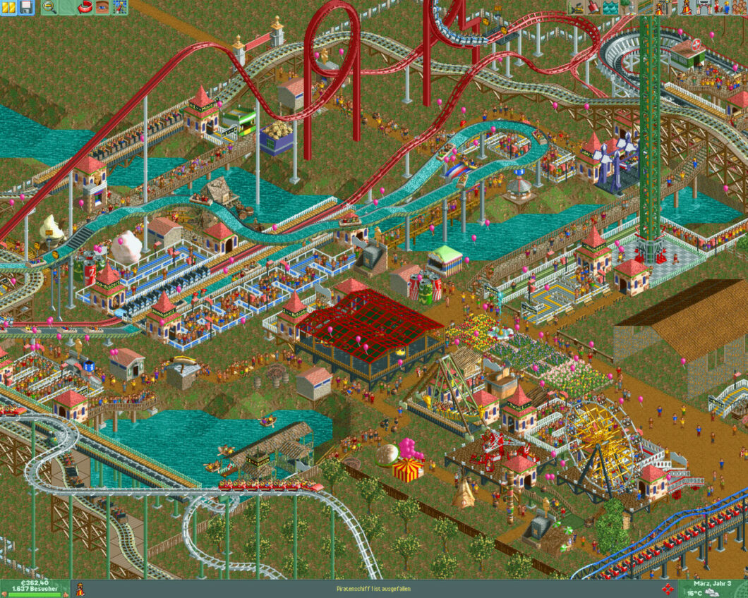 RollerCoaster Tycoon 2 (Imagem: Divulgação/Atari)