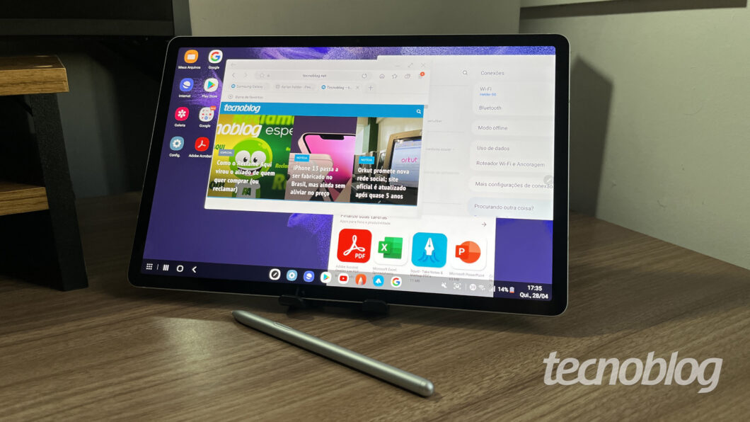 Samsung Galaxy Tab S7 FE (Imagem: Darlan Helder/Tecnoblog)