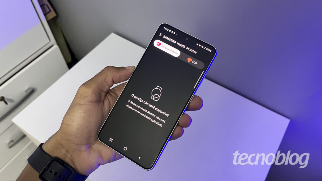 Recurso é acessado através do Samsung Health (Imagem: Darlan Helder/Tecnoblog)