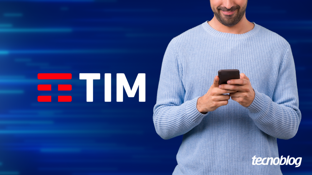 Celular com logo da TIM