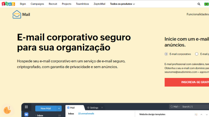 screenshot site zoho