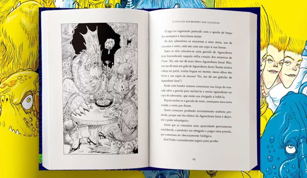 Livro O Guia do Mochileiro das Galáxias — Ed. Ilustrada