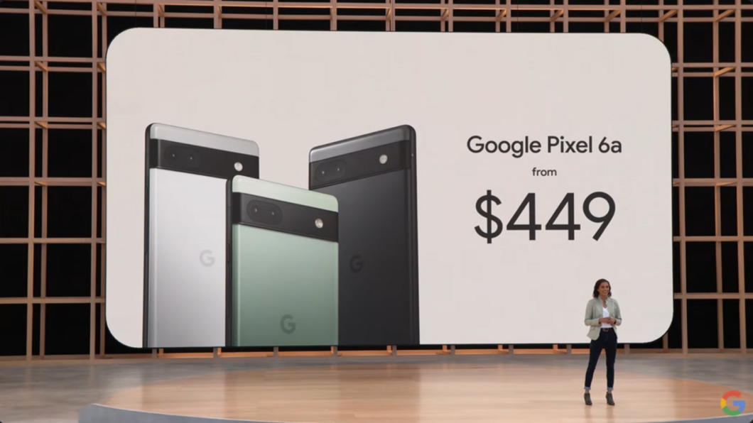 Preço do Google Pixel 6a
