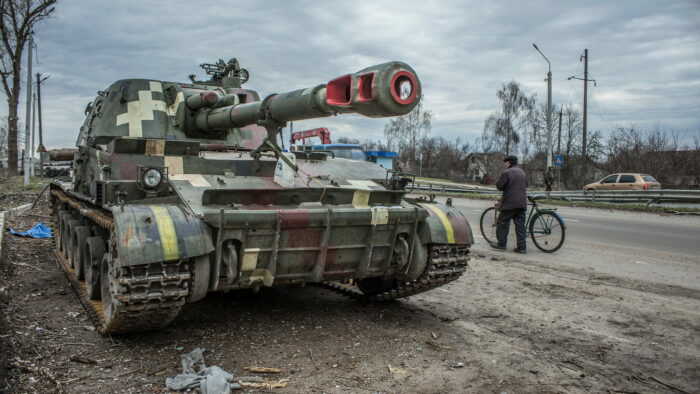 Tanque de guerra na Ucrânia