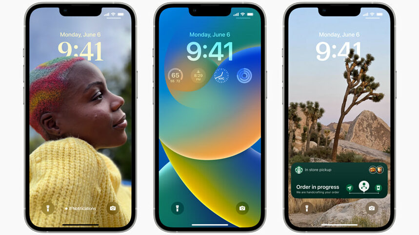 iOS 16 no iPhone (Imagem: Divulgação/Apple)