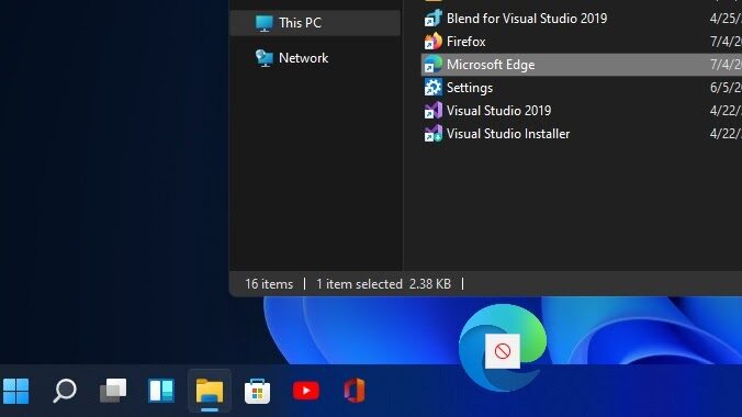 Windows 11 não tem "arrastar e soltar" para barra de tarefas 