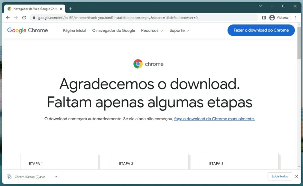 Edge questiona usuários que fazem download do Chrome