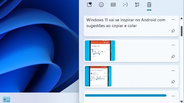 Área de Transferência Inteligente vai chegar com a atualização Sun Valley 2 do Windows 11