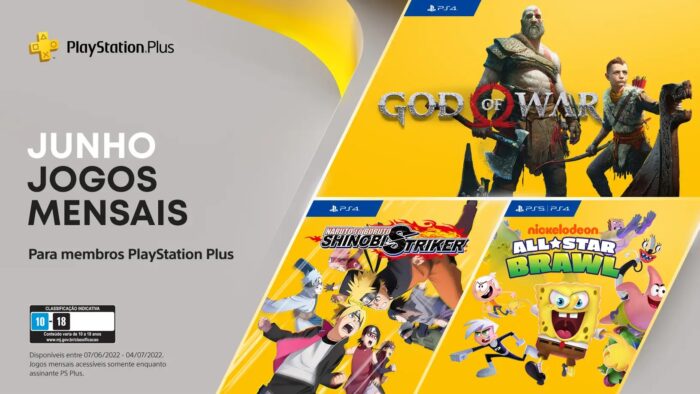 God of War, Naruto to Boruto: Shinobi Striker e Nickelodeon All-Star Brawl são os jogos grátis do PS Plus de junho de 2022