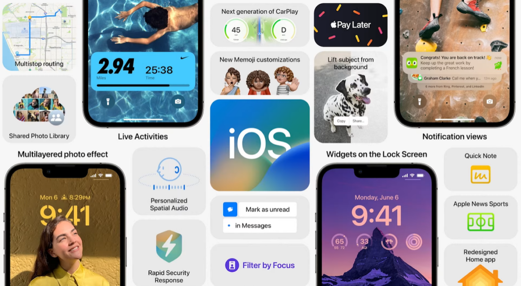 Novidades do iOS 16 (Imagem: Divulgação/Apple)