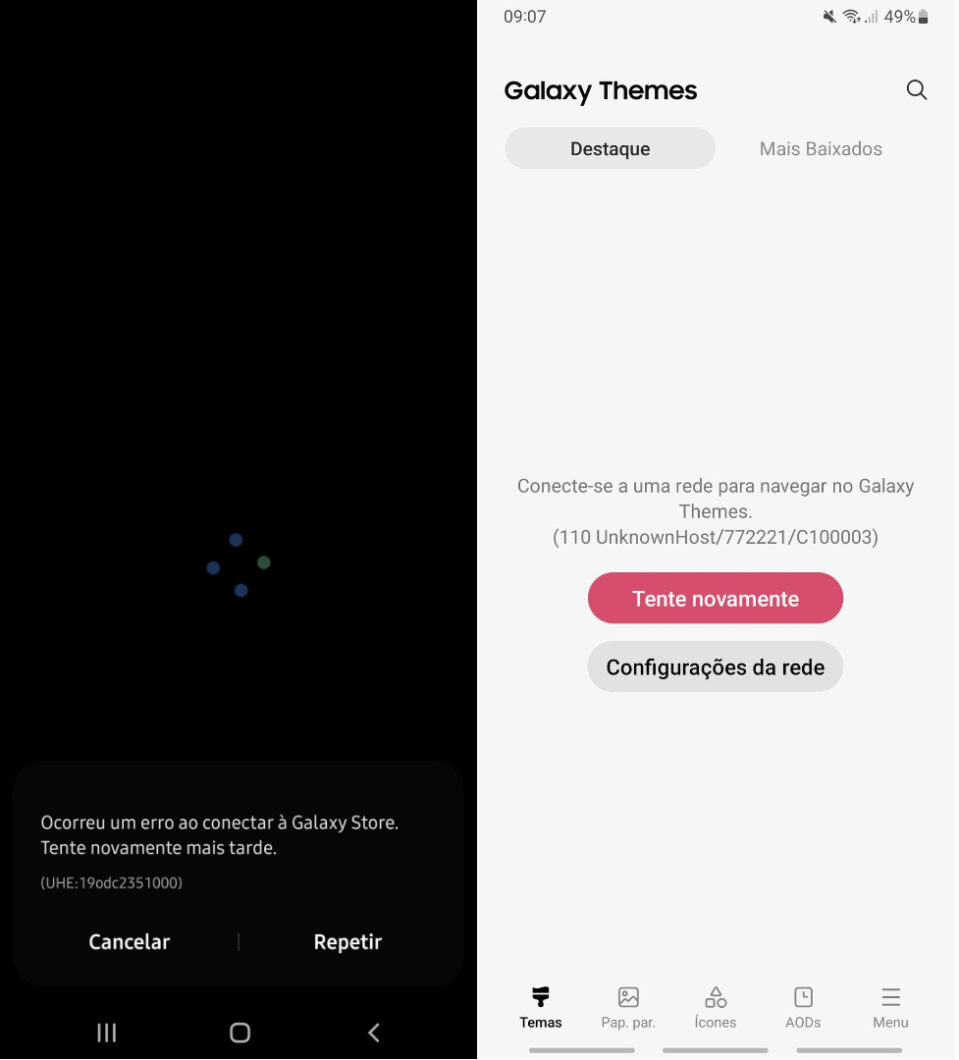 Como resolver um erro ao baixar um aplicativo da Galaxy Store