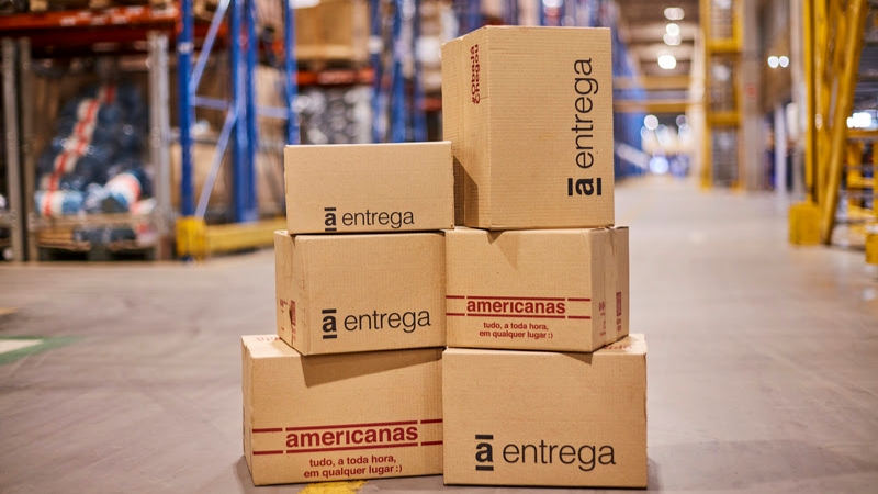 Caixas do Americanas Entrega, nova marca de logística da empresa