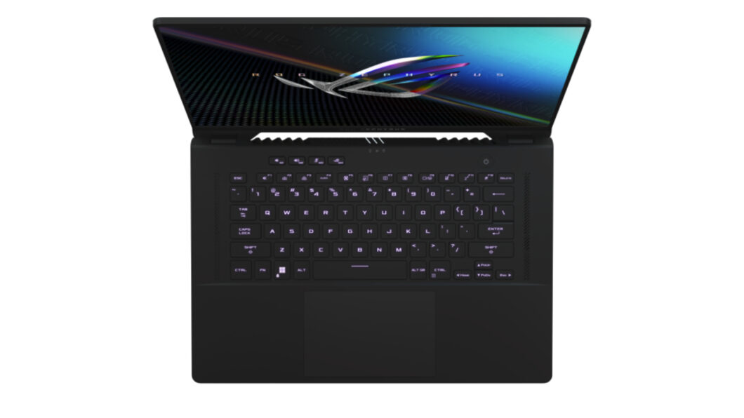The Asus ROG Zephyrus M16 has a colorful backlit keyboard (Image: Handout)