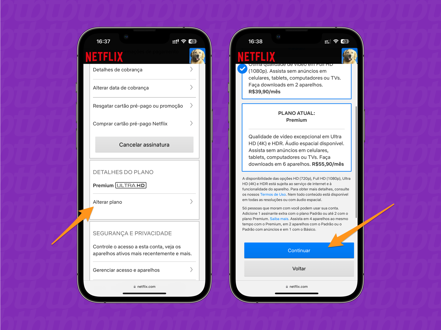 Como mudar o plano da Netflix pelo celular