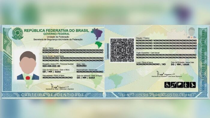 A nova carteira de identidade (Imagem: Reprodução / Instituto Geral de Perícias do Rio Grande do Sul)