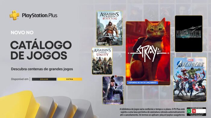PlayStation Plus de julho tem Stray no lançamento, Final Fantasy VII e mais