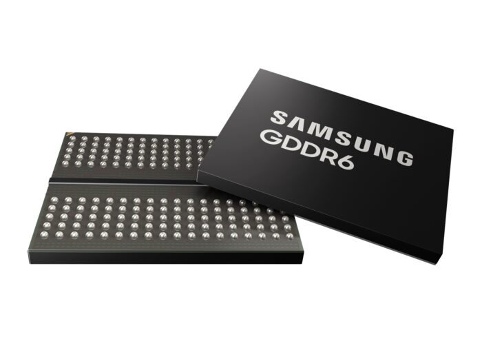 Memória GDDR6 da Samsung (imagem: divulgação/Samsung)