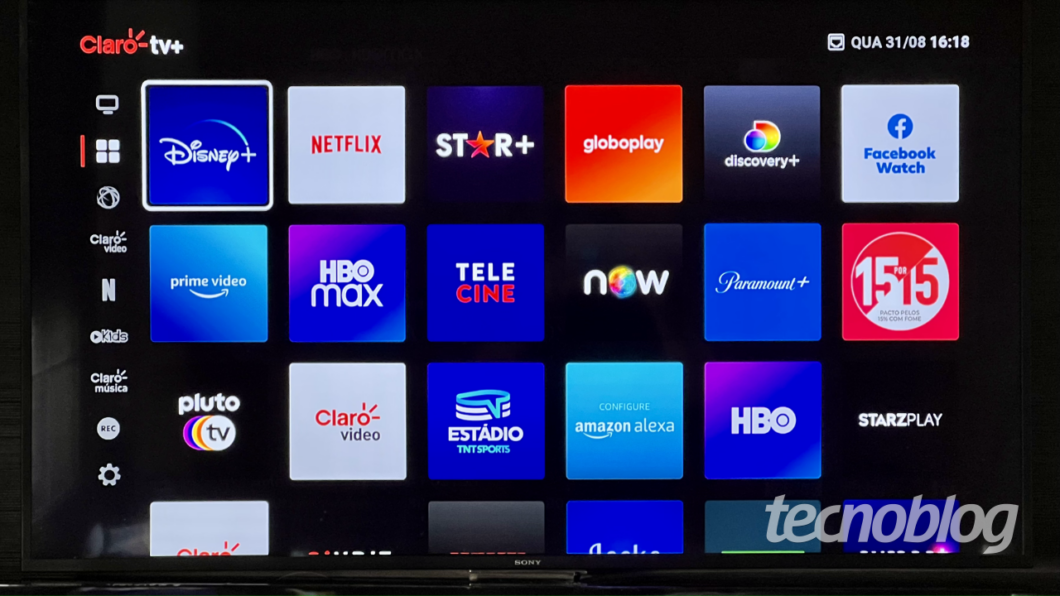 Applications and services available on the Claro TV+ Box decoder