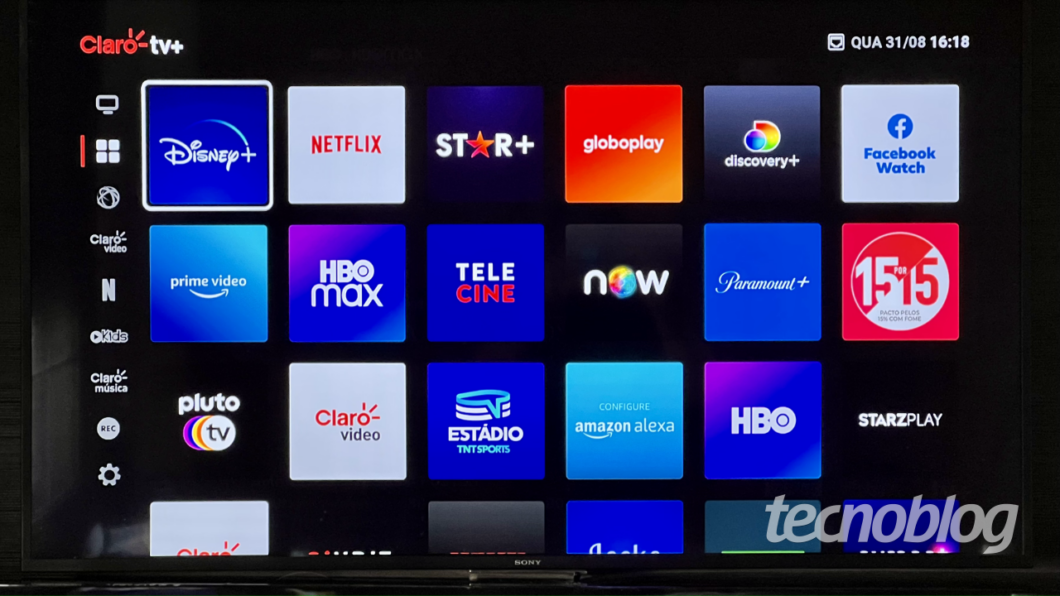 Aplicativos e serviços disponíveis no decodificador do Claro TV+ Box