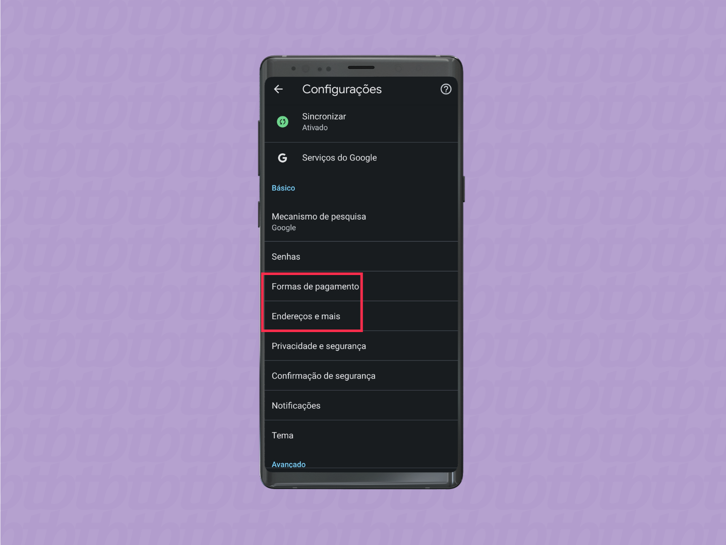 Como limpar preenchimento automático chrome celular