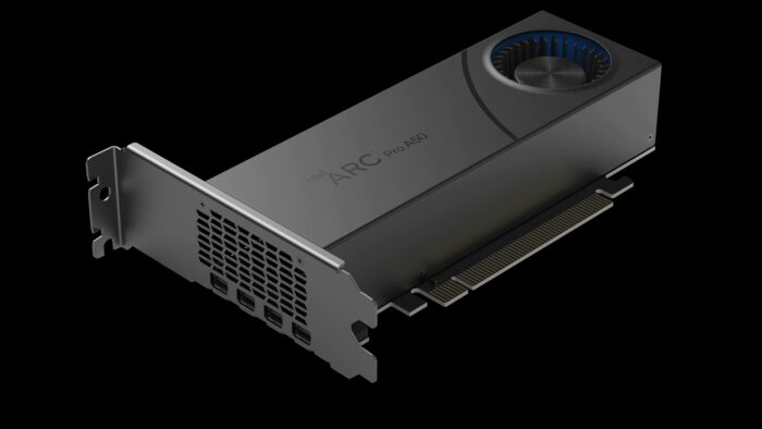 Placa de vídeo Arc Pro A50 (imagem: reprodução/Intel)