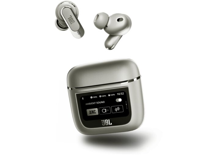 JBL Tour Pro 2 headphones with display in the case (image: publicity/JBL)