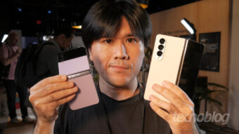Galaxy Z Fold 4 e Z Flip 4 em mãos: quem mais tem celular dobrável?