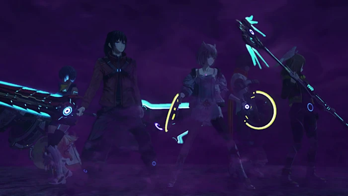 Noah, Mio and their friends (Image: Handout / Nintendo)