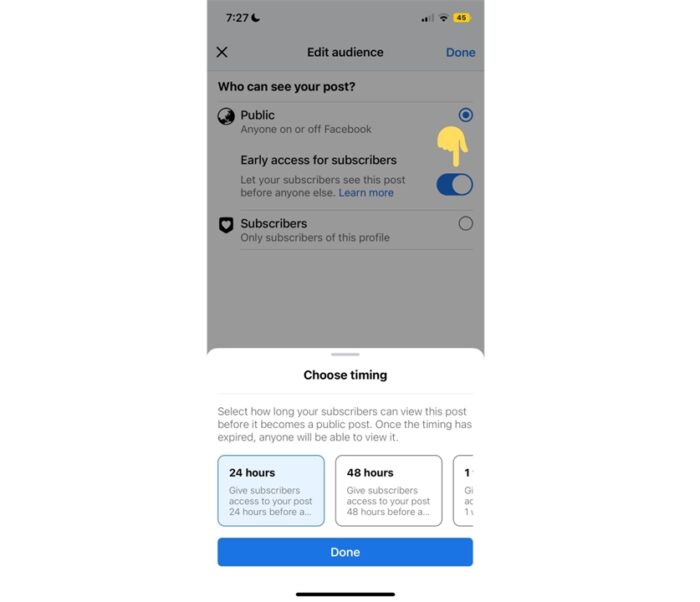 Early access to content on Facebook (image: Twitter/Jonah Manzano)