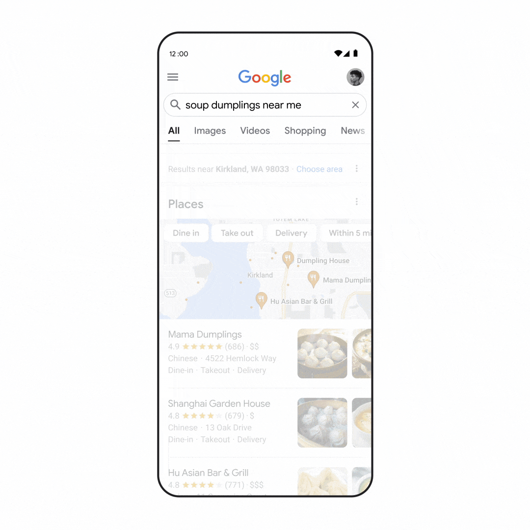 Users will be able to get more details about the dishes they want right from the search.