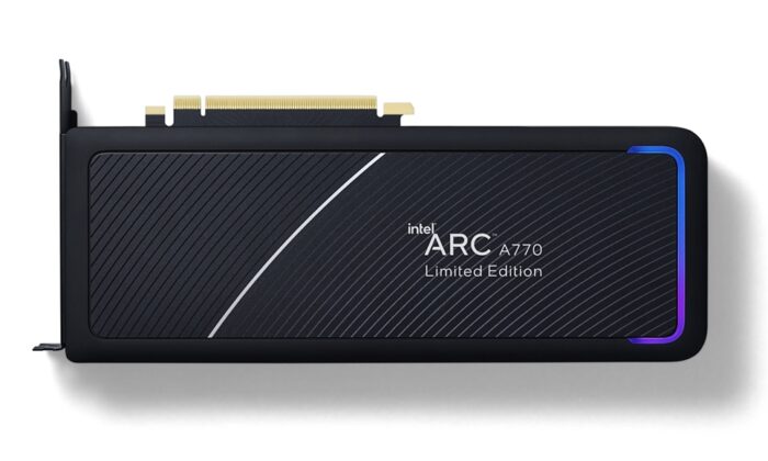 Placa de vídeo Arc A770 (imagem: divulgação/Intel)