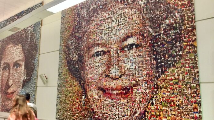 Mosaico da rainha Elizabeth II em Londres (Imagem: Unsplash / Tomas Martinez)